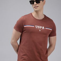 U.S. Polo Assn.Slim Fit Brand Logo Printed Pure Cotton T-shirt-image-46