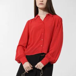 Only Red Viscose Regular Fit Shirt-84