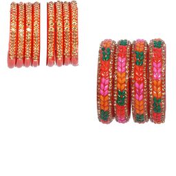 trylo fashion Set Of 2 Glass Stone Studded Bangles-image-24