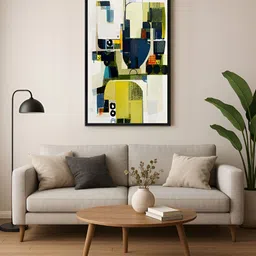 999Store White & Yellow Canvas Wall Paintings-image-94