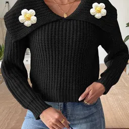 StyleCast Women Striped Pullover with Embellished Detail-image-37