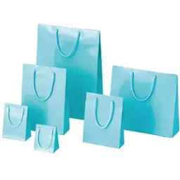 AS ONE Bright Bag Coated Paper with PP Handle Pale Blue, 61-314-6-22 (Set of 150 pcs)-35