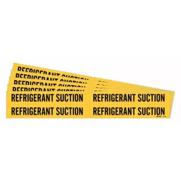 BRADY Pipe Marker Refrigerant Suction Yellow & Black for 3/4 to 2-3/8 inch Outer Diameter Pipe, 782FC5 Pack of 20 Pcs)-image-70