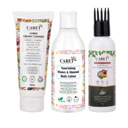 CARET ORGANIC Set Of 3 Face Wash With Honey Almond Body Lotion & Onion Seed Hair Oil-10