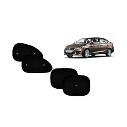 Auto Pearl Black Window Sunshade Curtains for Ciaz (Set of 4 Pcs)-image-39