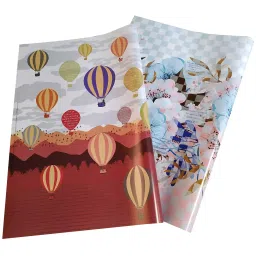 eVincE - thoughtful PRESENTations HOTA05FLAG01_5X2 Fun For Kids Birthday Diwali Office Social Xmas Gifting Reuse as Scrapbook & Origami Craft Long Sheets with Assorted Enveloeps Gift Wrapping Paper (Pack of 10 Piece)-image-40