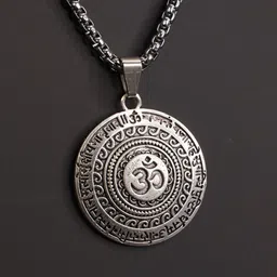 Japam Silver-Plated Maha Mrityunjaya Mantra Pendant With Chain-18