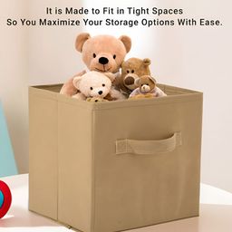 Aura Green Set of 3 Regular Square Foldable & Multipurpose Wardrobe Storage Box Organizer image 3