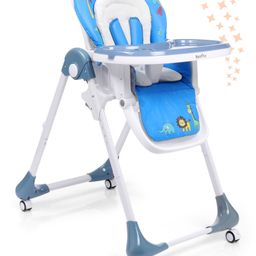Bonfino Gourmet High Chair With 7 Level Height Adjustment - Blue-16