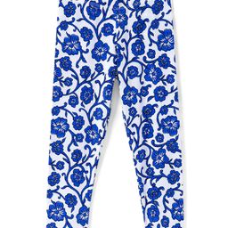 CrayonFlakes Full Length Floral Printed Super Stretch Leggings - Off White-image-84