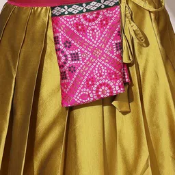 Fabcartz Printed Semi-Stitched Lehenga & Unstitched Blouse With Dupatta image 2