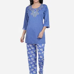 SHYAM SONS FLAIR Women Printed Night suit-image-82