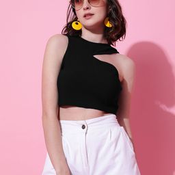 Kotty Women Solid High Neck Top-image-38