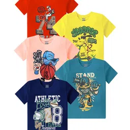 Kiddeo Boys 5 Printed T-shirt-image-16
