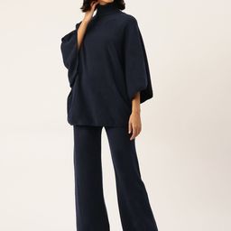 APSLEY Turtle Neck Raglan Sleeves Pullover Sweater & Trousers-image-42