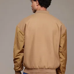 The Roadster Lifestyle Co. Fleece Applique Detail Bomber Jacket image 2