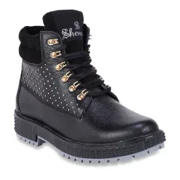 Shences Black Derby Boots-image-43