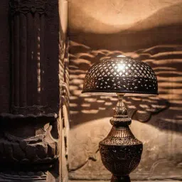 Fos Lighting Copper Jodhpur Hand Tooled Table Lamp - Set of 1-49