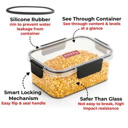 HAZEL Transparent Plastic Airtight Leak proof Microwave Safe Container 1.2 L image 2