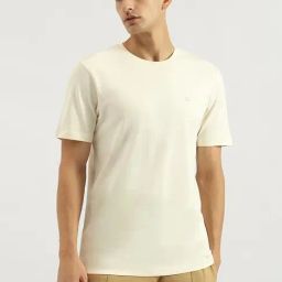 United Colors Of Benetton Beige Cotton Relaxed Fit T-Shirt-image-22