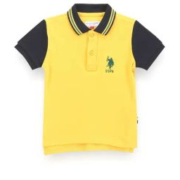 U.S. Polo Assn. Boys Yellow & Black Logo Polo T-Shirt-image-62