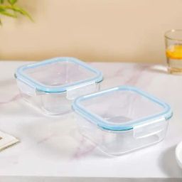 Nestasia Set Of 2 Transparent Glass Food Containers With Clip Locks 1200ml-4