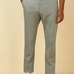 Allen Solly Men Textured Regular Fit Mid-Rise Trousers-picture-5