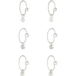 Accessorize London Silver Hoop Earrings - Set of 3-image-56