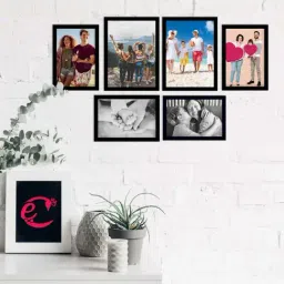 Memory Wall Collage Photo Frame - Set of 6 Photo Frames for 4 Photos of 5'x7', 2 Photos of 6'x8'-34