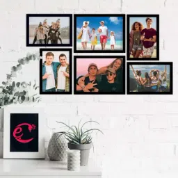 Memory Wall Collage Photo Frame - Set of 6 Photo Frames for 4 Photos of 5'x7', 2 Photos of 6'x8'-14