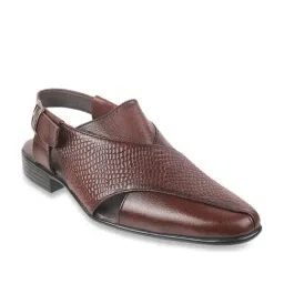 Mochi Men's Maroon Back Strap Sandals-image-79