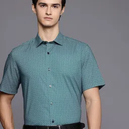 Louis Philippe Classic Fit Geometric Printed Formal Shirt-picture-6