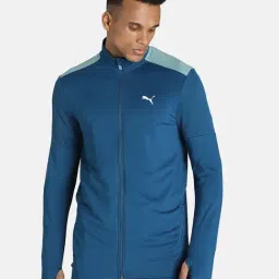 Puma VK Active Blue Slim Fit Colour Block Jacket-image-25