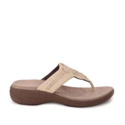 Bata Women's Beige Thong Wedges-image-51