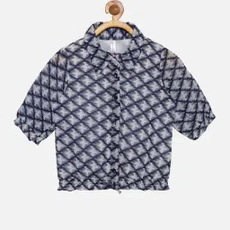 Kiddopanti Kids Navy Chequered Full Sleeves Top-image-66