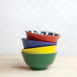 KitchenCraft World of flavours Glazed Multicolor Ceramic Bowl - Set of 4-15