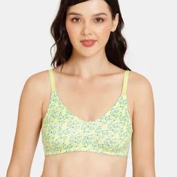 Rosaline by Zivame Yellow Printed Double Layered T-Shirt Bra-image-37