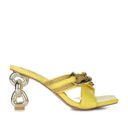London Rag Women's Yellow Cross Strap Sandals-image-20