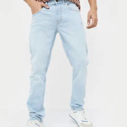 Forca By Lifestyle Ice Blue Cotton Regular Fit Jeans-image-90