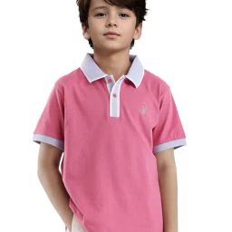 Rare Ones Boys Pink Cotton Printed Polo T-Shirt-image-82