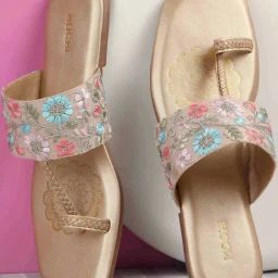 Mochi Women's Gold Toe Ring Sandals-image-44