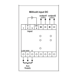 Shavison Dual Output Signal Converter 0-60 mV Voltage 4-20 mA / 0-20 mA Output 1, 4-20 mA / 0-20 mA Output 2, SC2-V03-B-B-24V image 4