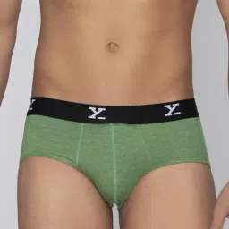XYXX Olive Melange Cotton Briefs-picture-49