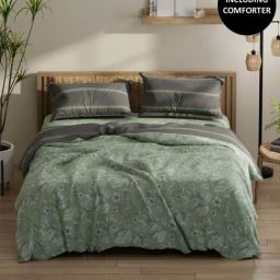 Bianca Classic Feel Pistachio 152 TC 120 GSM Double Size Bedsheet & Comforter With 2 Pillow Covers-image-97