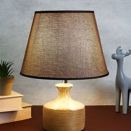 TAYHAA Brown Ceramic Contemporary Frusturical Shaped Table Lamp-43