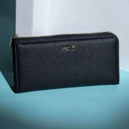 Inc.5 Black Solid Bi-Fold Wallet For Women-68
