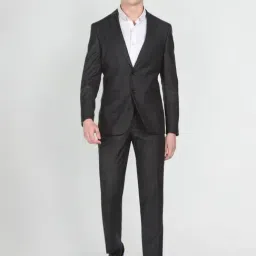 Arrow Dark Grey Regular Fit Checks Two Piece Suit-picture-28