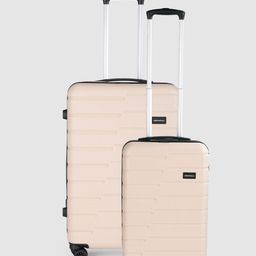 Aeropostale Set of 2 Textured Trolley Suitcases - Cabin & Medium-35
