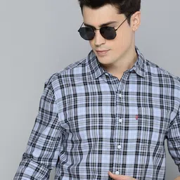Levis Slim Fit Checked Pure Cotton Casual Shirt-image-60