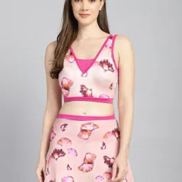 Cukoo Pink Floral Print Swimwear Set-image-30